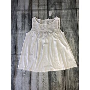 Gap Kids White Tank Dress Size Small With Flare Bottom